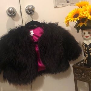 Toddler faux fur Disney jacket